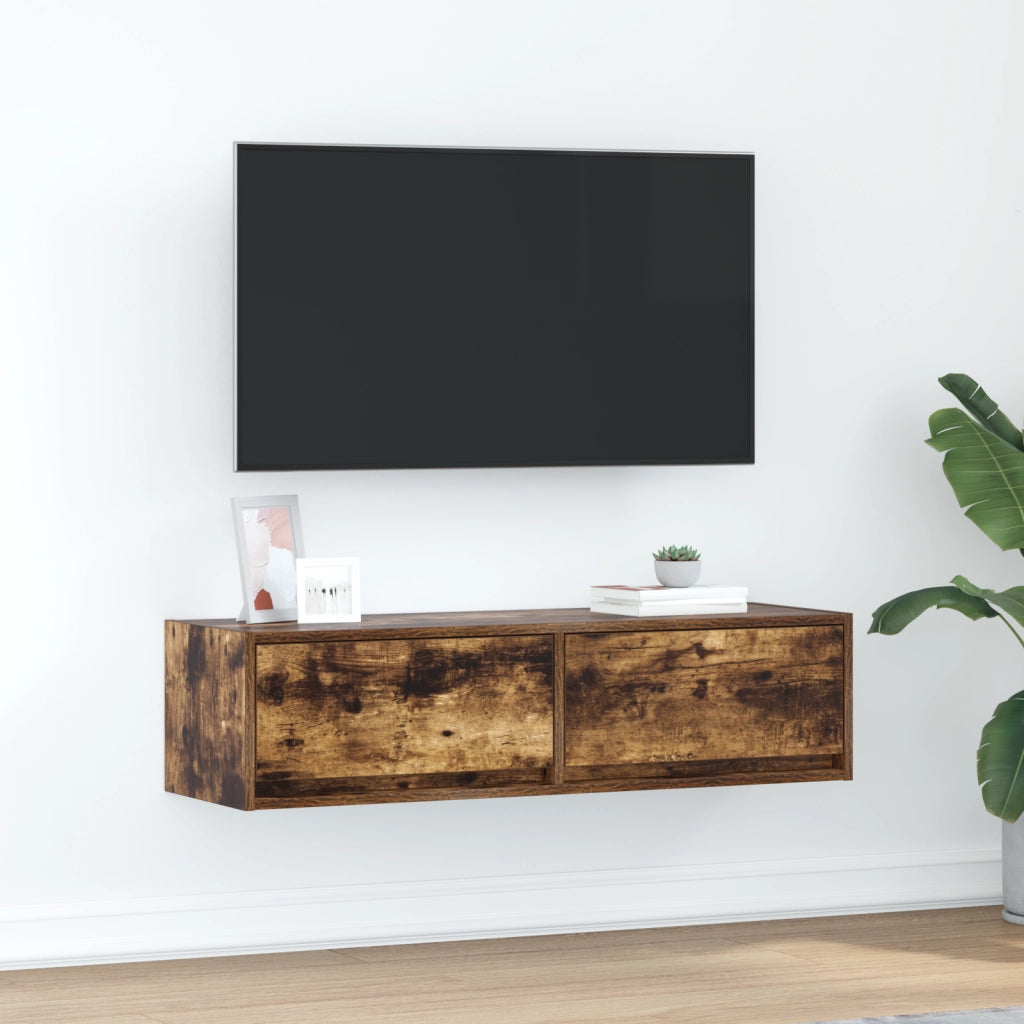 Mobile TV Finto Rovere 100x31x25,5 cm Legno Ingenerizzato