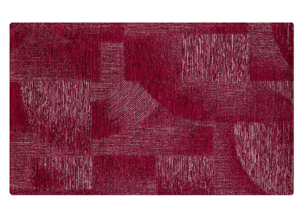Tappeto Salotto Velour Antiscivolo Disegno Graffio By Suardi - 175x240 - Magenta