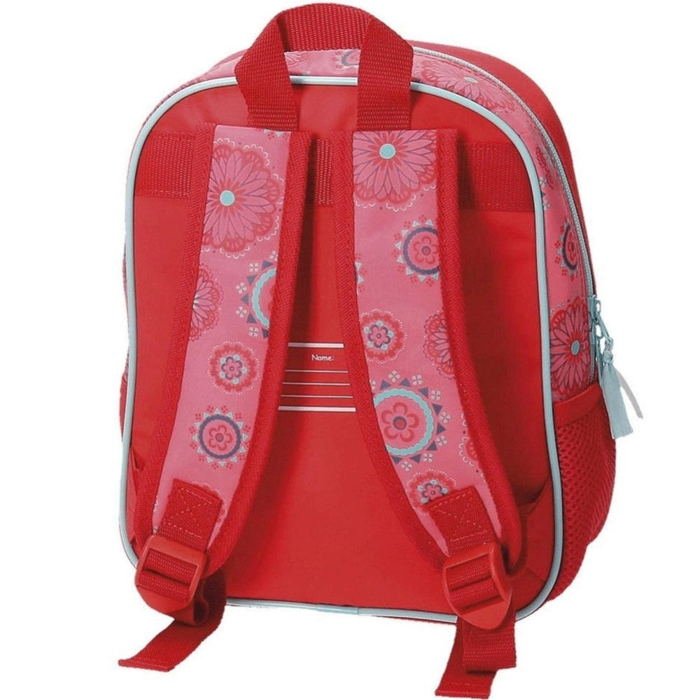 Trade Shop - Zainetto Scuola Elena Di Avalor 28 Cm Zaino Asilo Bambine Rosso Azzurro -