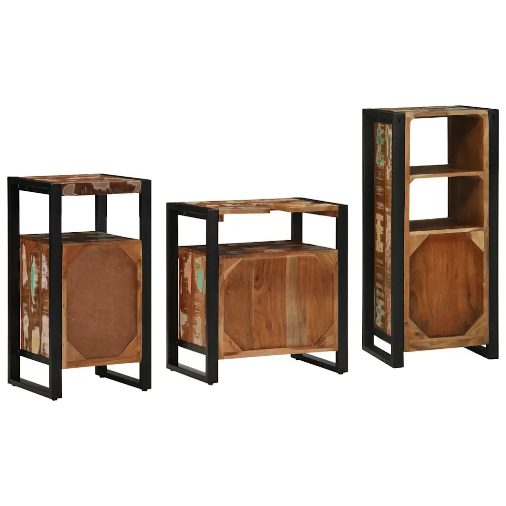 Set di mobili per il bagno 3 pcs Legno Recuperato Massello 3305627