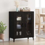 Credenza-Buffet-Armadio da cucina Rovere Nero 69,5 x 34 x 90 cm 465954
