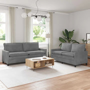 Set di divani 2 pcs Grigio Scuro Velluto