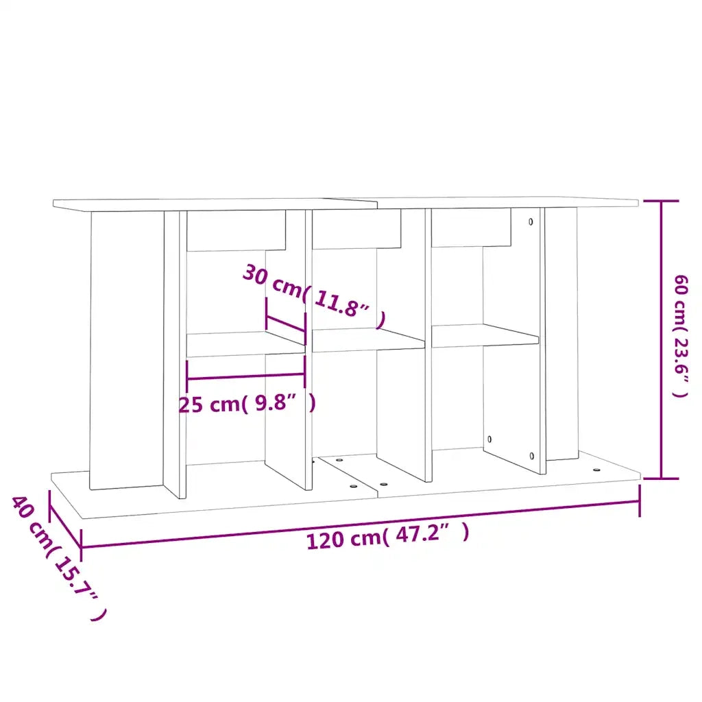 Supporto Acquario 120x40x60 cm in Legno Multistrato Rovere Fumo CFW6540623