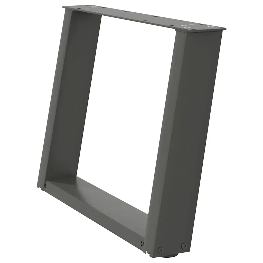 Gambe per Tavolino da Caffè a Forma di U 2 pz Antracite 60x(42-43) cm Acciaio 4012770