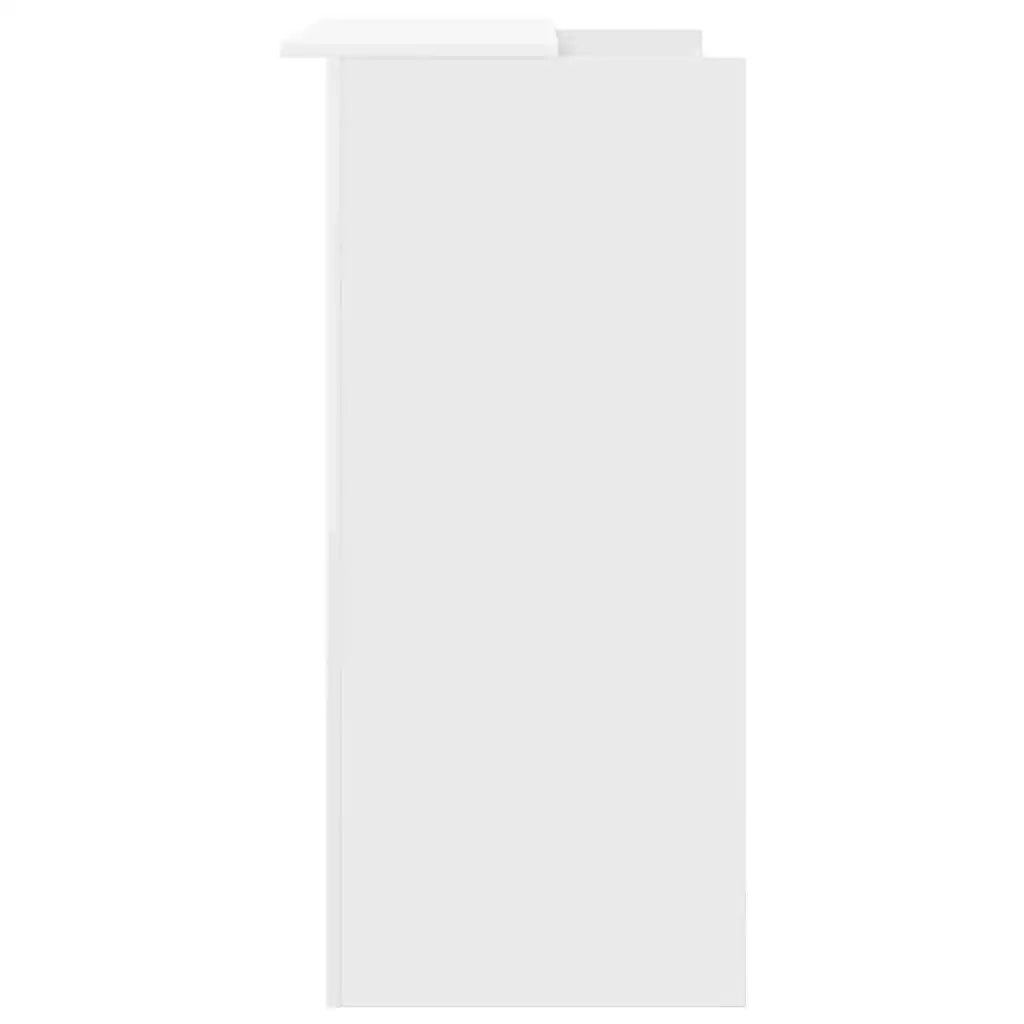 Scrivania per Reception Bianca 100x50x103,5 cm in Legno Massello 3324160