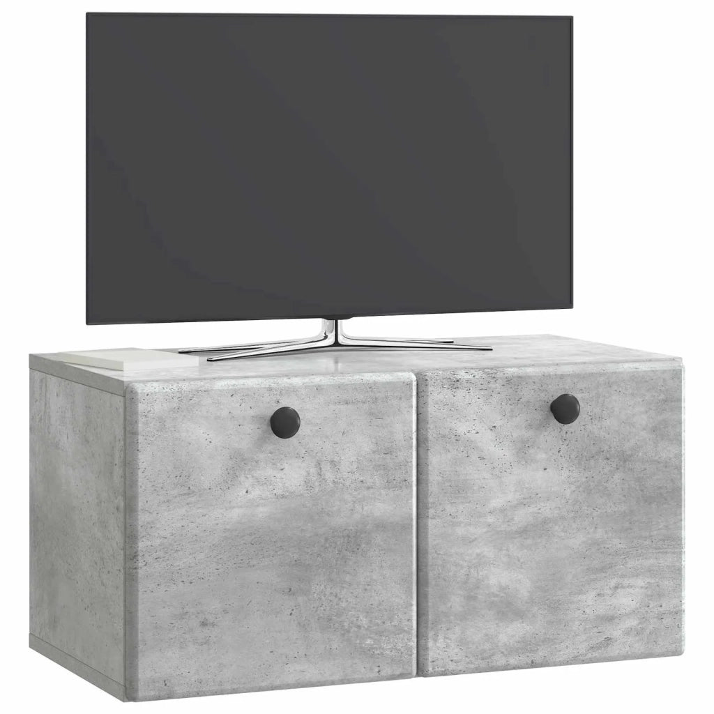 Mobile Porta TV da Muro 59,5 x 31 x 30 cm Grigio Cemento 899218