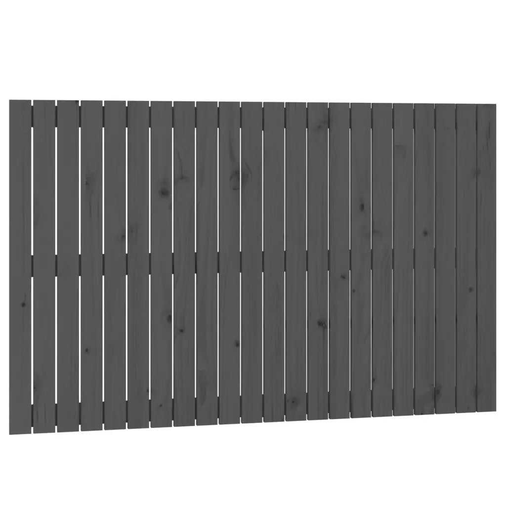 Testiera da Parete Grigia 140x3x90 cm in Legno Massello di Pino