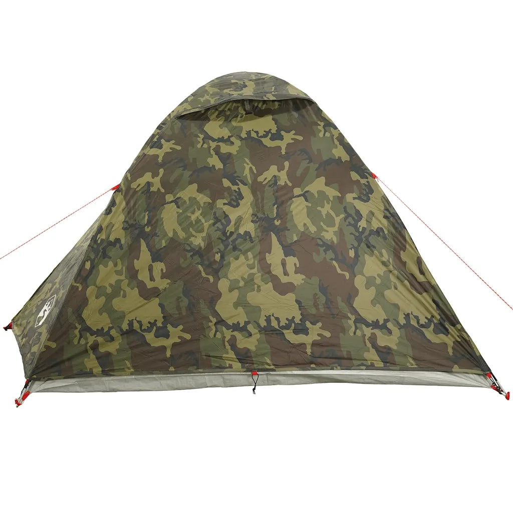 Tenda da Campeggio a Cupola 3 Persone-Tenda per Escursionismo Mimetica Impermeabile