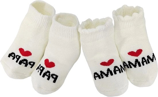 Calze per Bambini Regalo in Cotone Spessi per Neonati Calze per Bambini 0-12 Mesi Ragazze e Ragazzi Calze per Casa Regalo per Festa dei Bambini Natale e Capodanno (2 Paia) (12 a 6cm) Bianchi