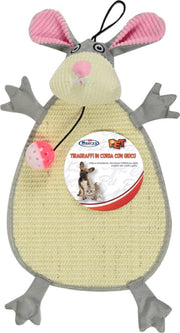 MAURY'S PET TIRAGRAFFI MOUSE REALIZZATO IN CORDA  54 X 24 CM