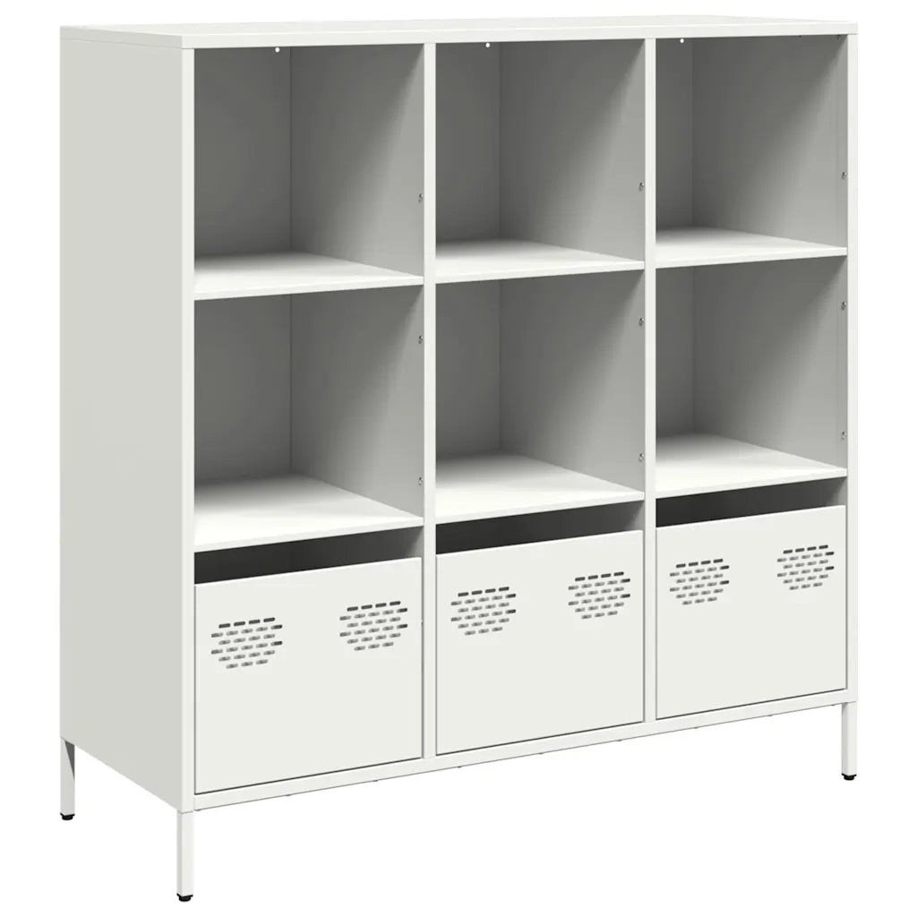 Credenza-Buffet-Armadio da cucina Bianca 101,5x39x103,5 cm in Acciaio