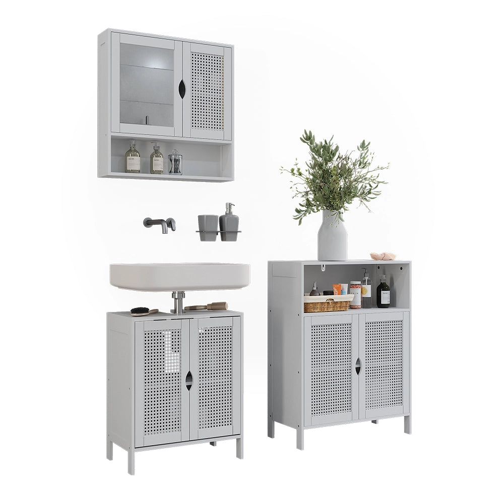 Vicco Set di mobili da bagno Bianco 3 parti