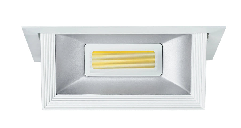 INCASSO LED LYBRA ORIENTABILE BIANCO 30W 1600LM 3200K 21,9X14,6X23,5CM