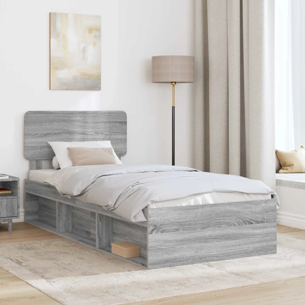 Struttura del letto Grigio Sonoma 75 x 190 cm Pino massello 3412146