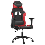 Sedia da Gaming | Sedia da e-sports Massaggiante Rosso e Nero in Similpelle