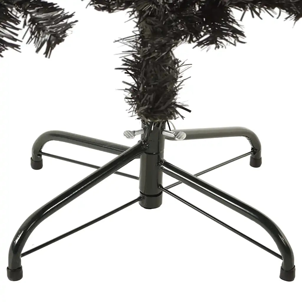 Albero di Natale Sottile-Albero Natalizio-Decorazioni natalizie Nero 150 cm