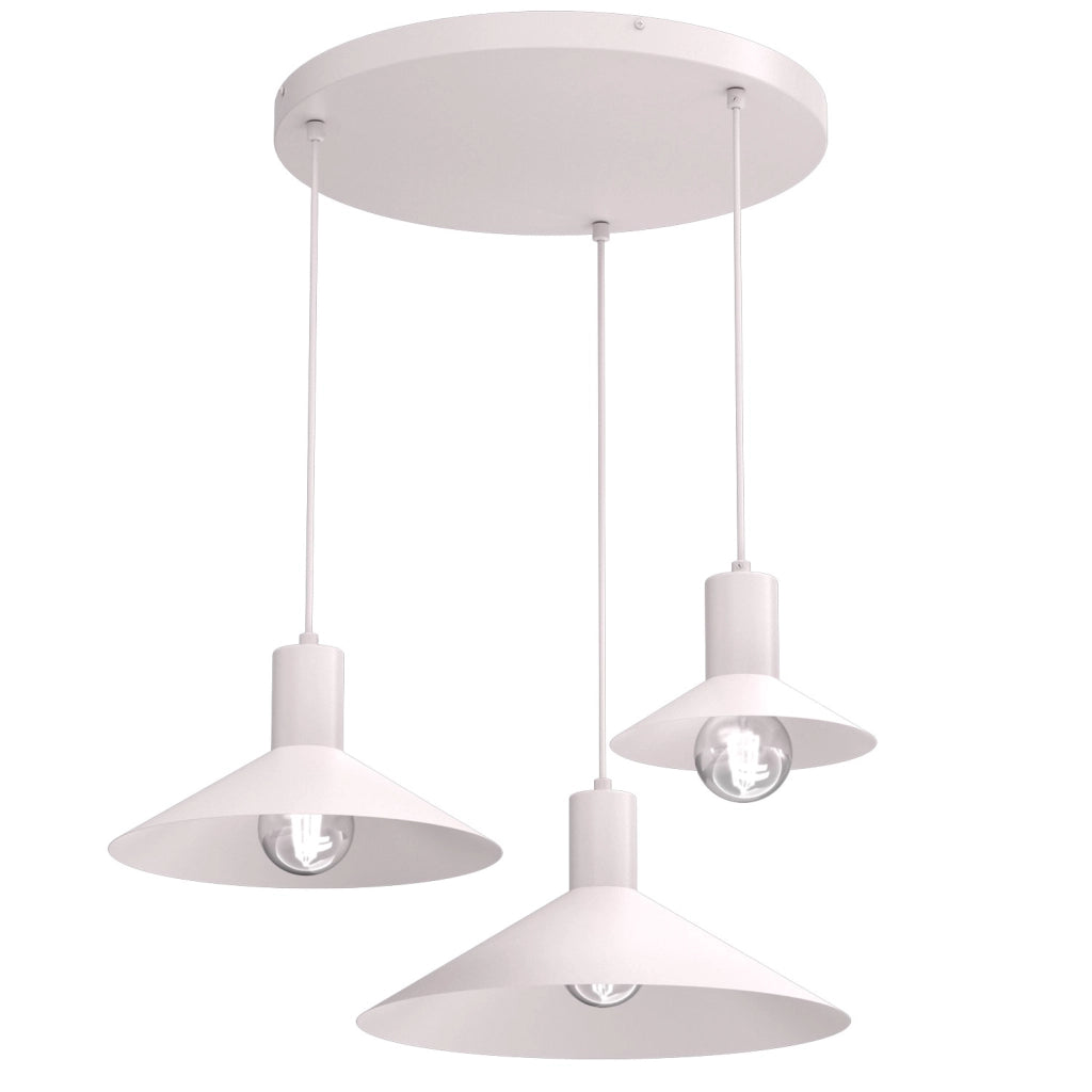 Lampada a sospensione conica 3xE27 kaszmir Nox Luminex