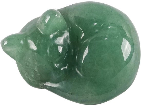 Decorazione con Figurina di Gatto Addormentato in Cristallo