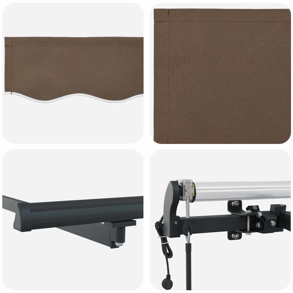 Tenda Retrattile Tortora 2,5 x 2 m Tessuto 3425615