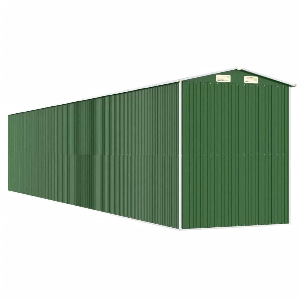 Casetta da giardino cabina ripostiglio casetta da esterno robusta casetta per attrezzi 192 x 1021 x 223 cm acciaio zincato verde 02_0022358