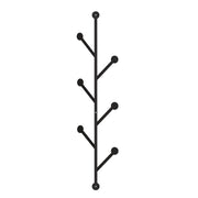 Appendiabiti a parete in metallo "Ponpon" - 22 x 5 x 94 cm - Nero