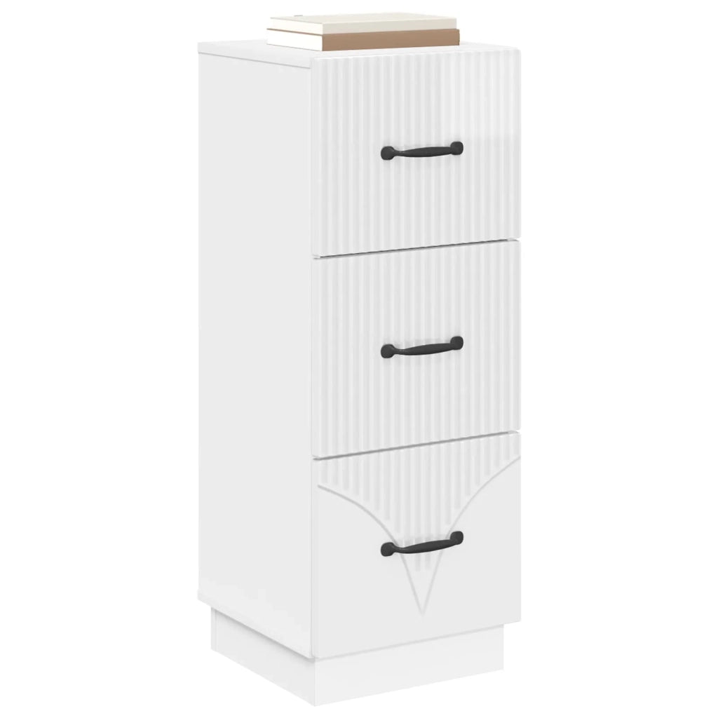 Mobile con Cassetti Bianco Lucido 33 x 34,5 x 87 cm 895309