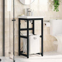 Struttura per Lavabo da Bagno Nera 40x38x83 cm in Ferro 338499
