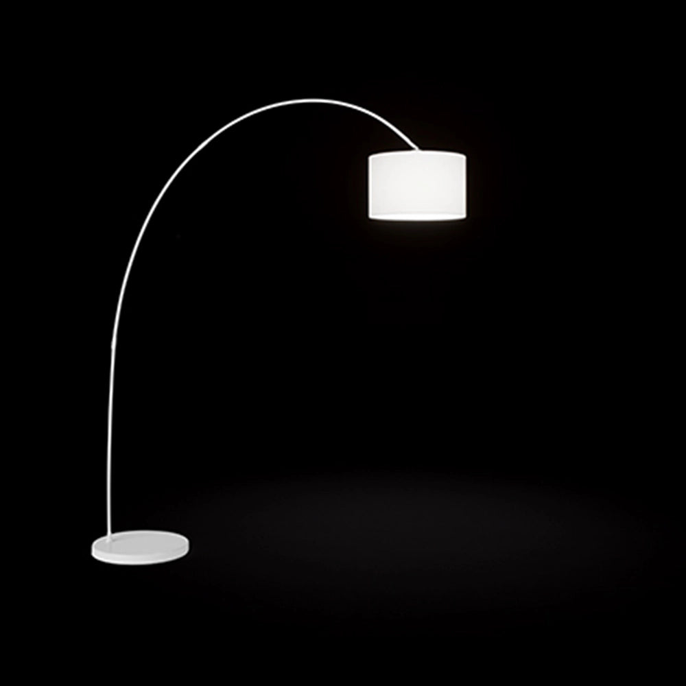 Piantana Contemporanea Callisto Metallo Bianco Tessuto 1 Luce E27