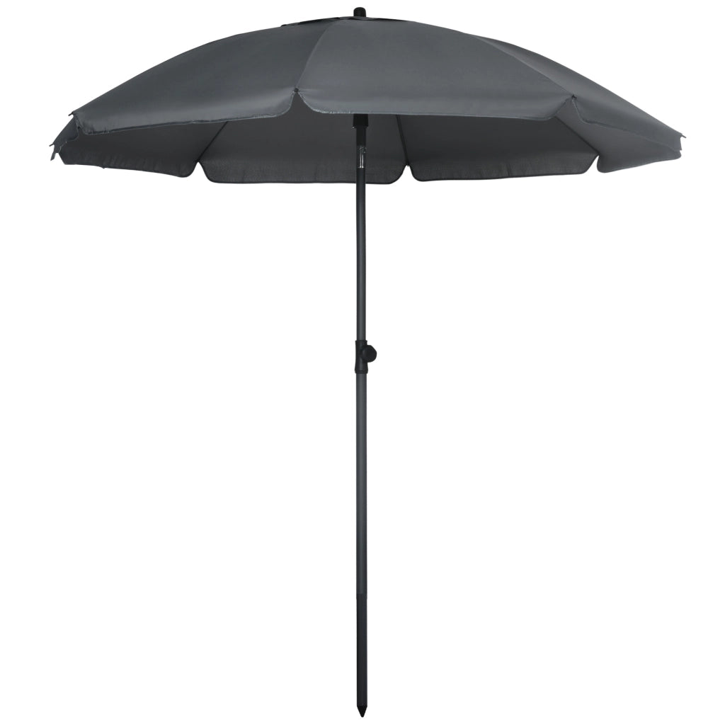 Ombrellone da Giardino con Protezione UV50+ ¨C zephmum ¨C Grigio Scuro ?180x209 cm