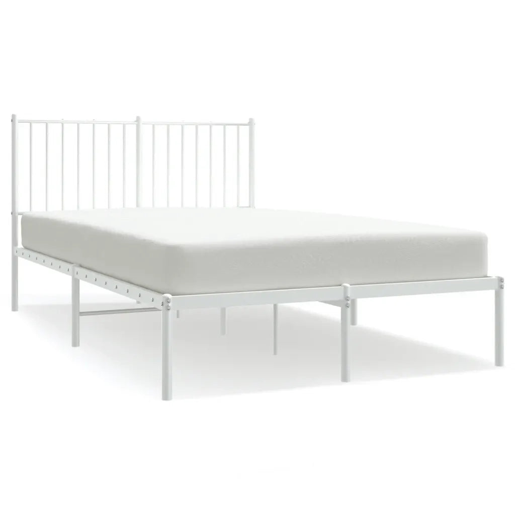 Giroletto con Testiera in Metallo Bianco 120x200 cmcod mxl 121308