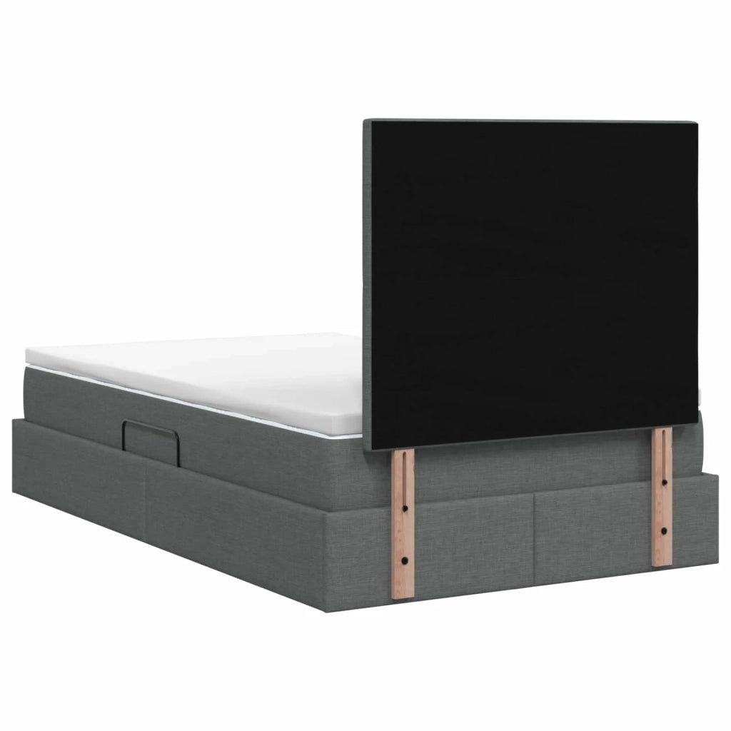 Letto con contenitore LED e materasso Grigio Scuro 120 x 200 cm 3459937