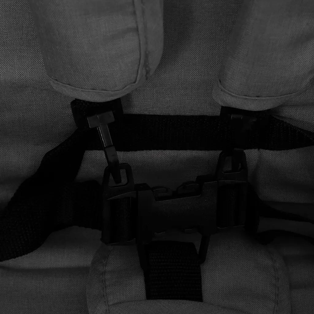 Passeggino Gemellare a Tandem Grigio Scuro in Acciaio 10348