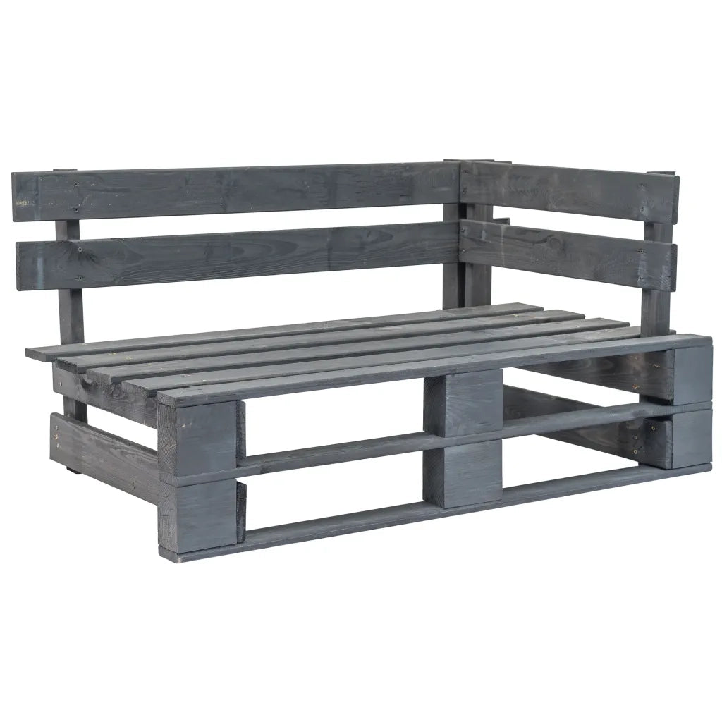 Divano 2 Posti su Pallet con Cuscini in Pino Impregnato Grigio cod mxl 42275