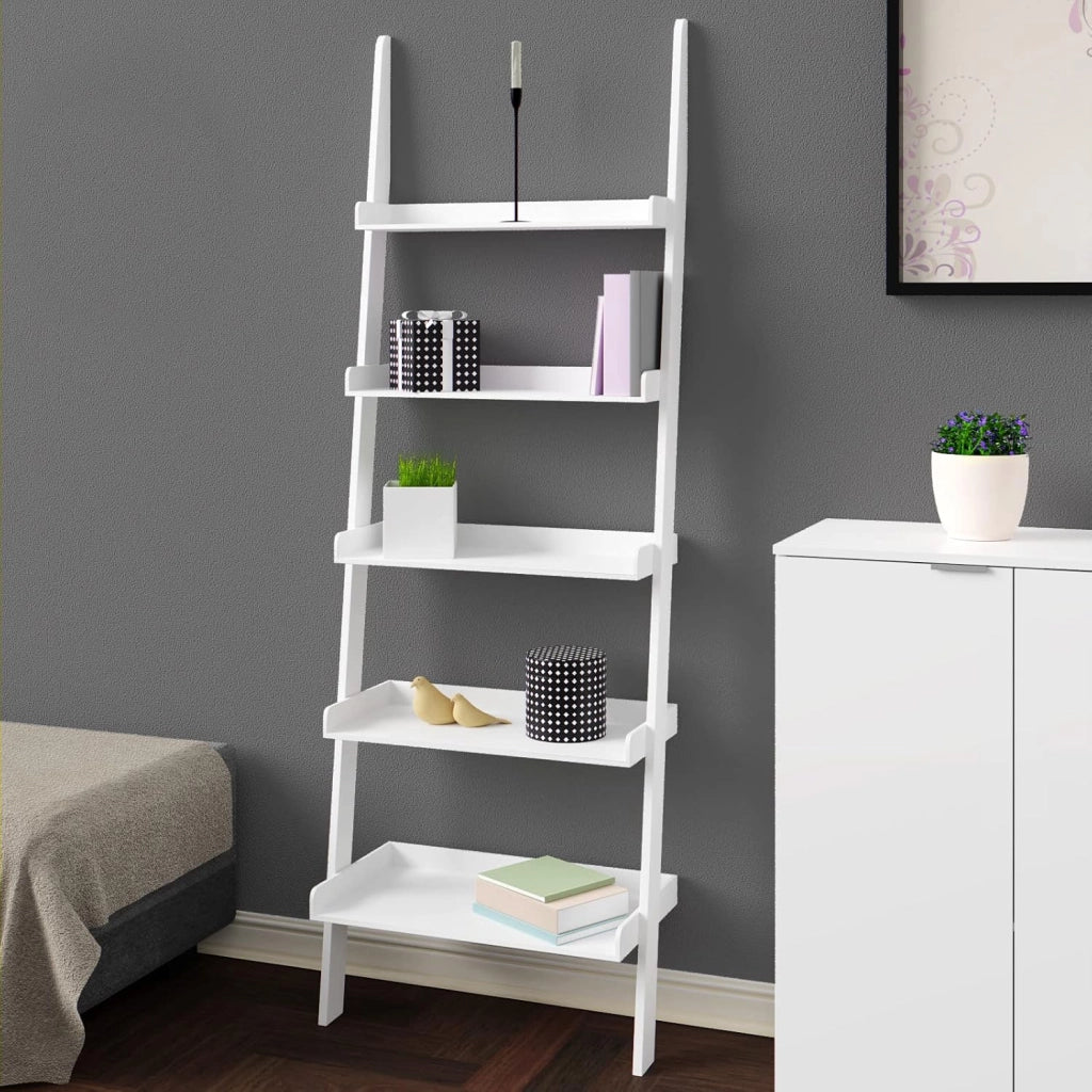 Deuba - Scaffale per scale, colore bianco