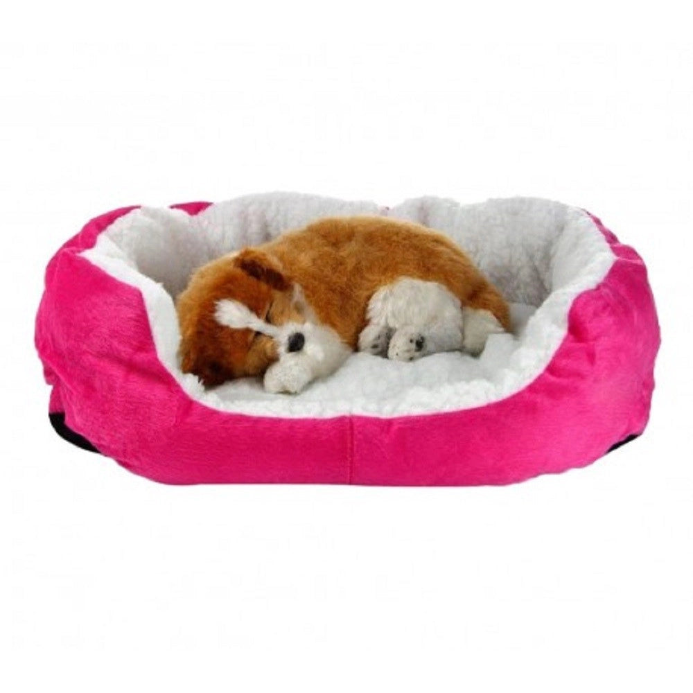 Trade Shop - Cuccia Morbida Per Cani E Gatti Inverno Caldo In Pile 42x30x15cm Con Cuscino -