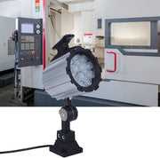 Lampada ad alta luminosità a 12W 24V con braccio flessibile corto impermeabile per uso CNC su tornio, fresatrice, colonna di fresatura, trapano illuminazione industriale.