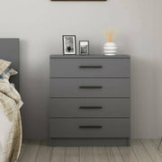 Kalmaegi, Cassettiera 4 Cassetti, 70x79x42h cm Grigio Cenere