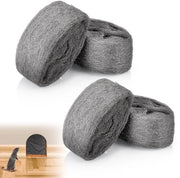 Quattro Rulli di Stoffa di Acciaio 0000 - 20 m - Effettiva Rimozione dei Topi - Difesa contro i Topi per Fessure e Muri in Casa, Giardino - Pulizia e Lisciviazione