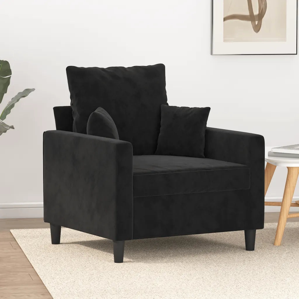 Poltrona Nero 60 cm Vellutocod mxl 106865