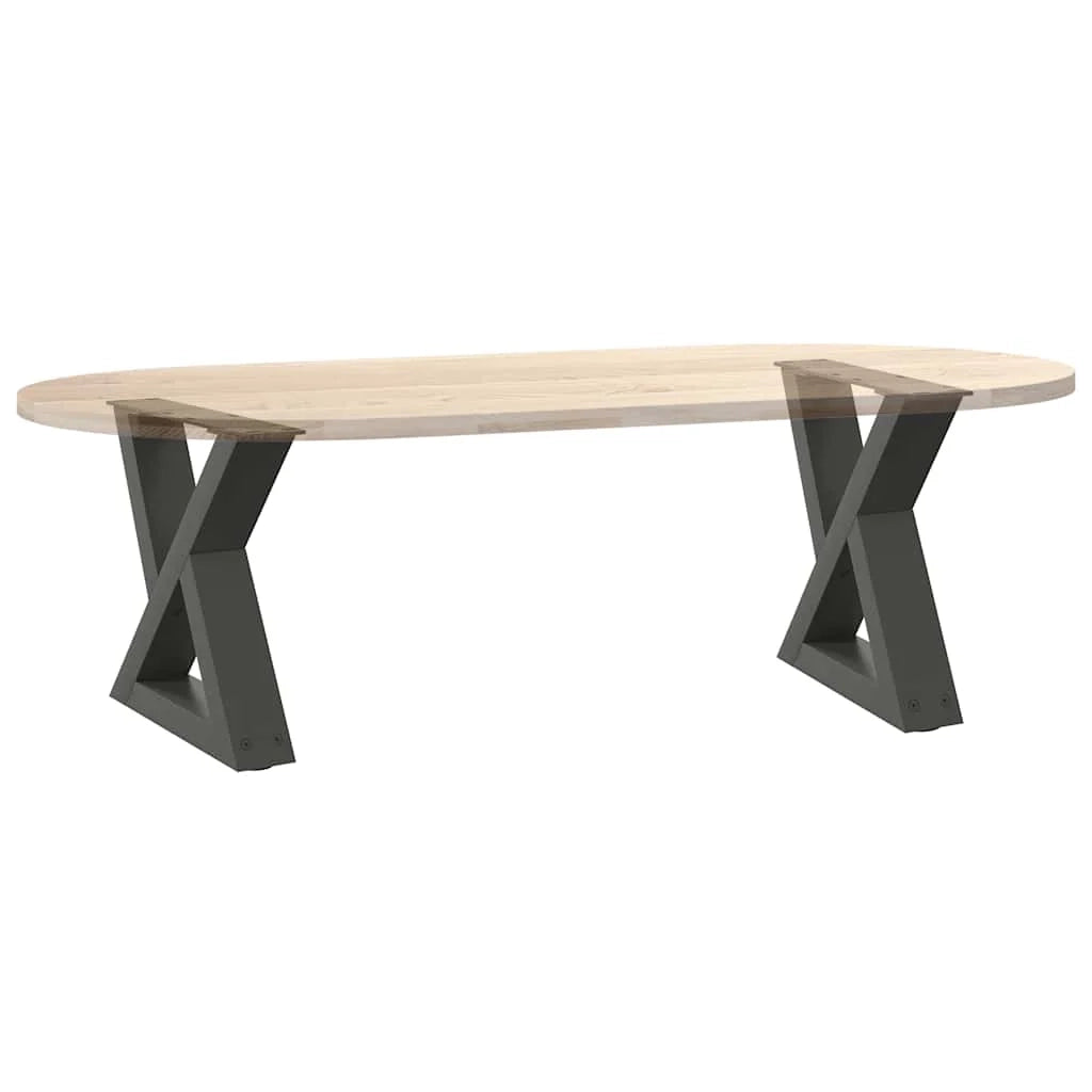 Set di 2 gambe regolabili per tavolino moderno 40 x 31 cm in acciaio antracite 02_0056968