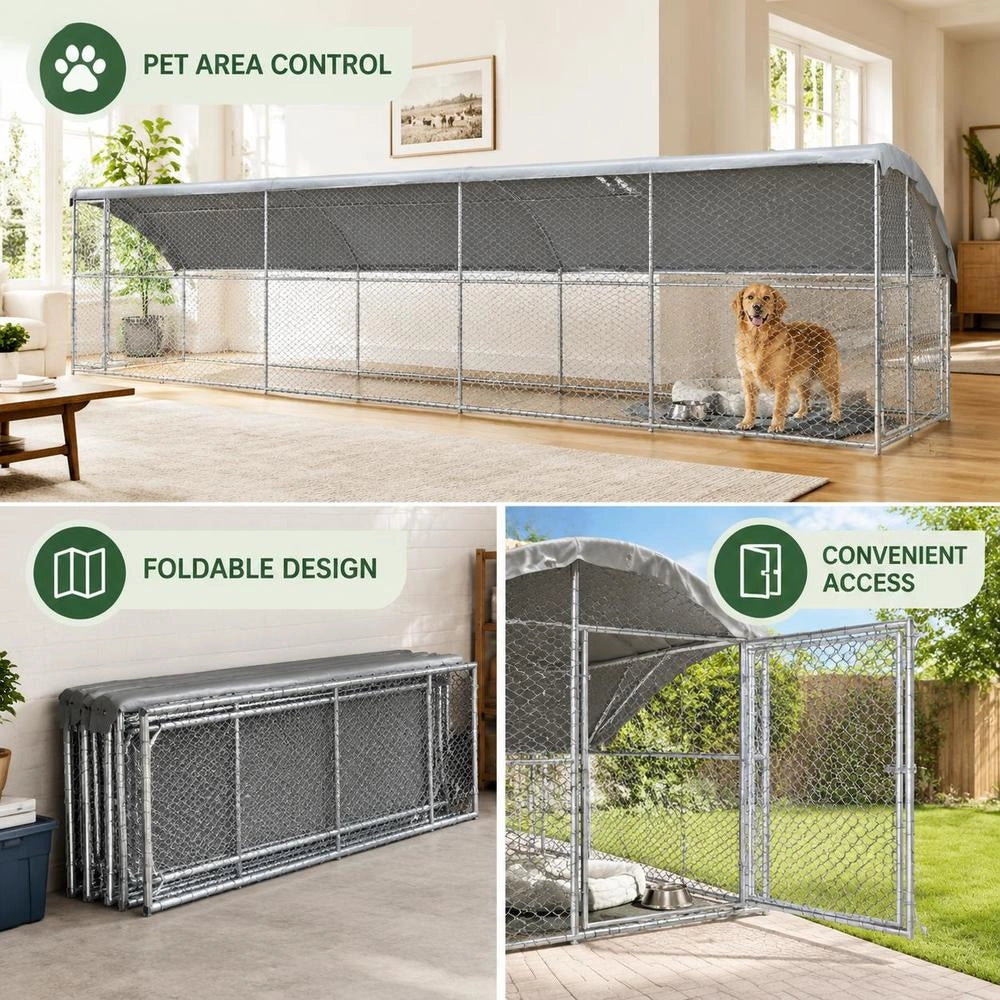 Cuccia Per Cani 4 Pz Argento 8 X 2 X 2 M Acciaio Zincato