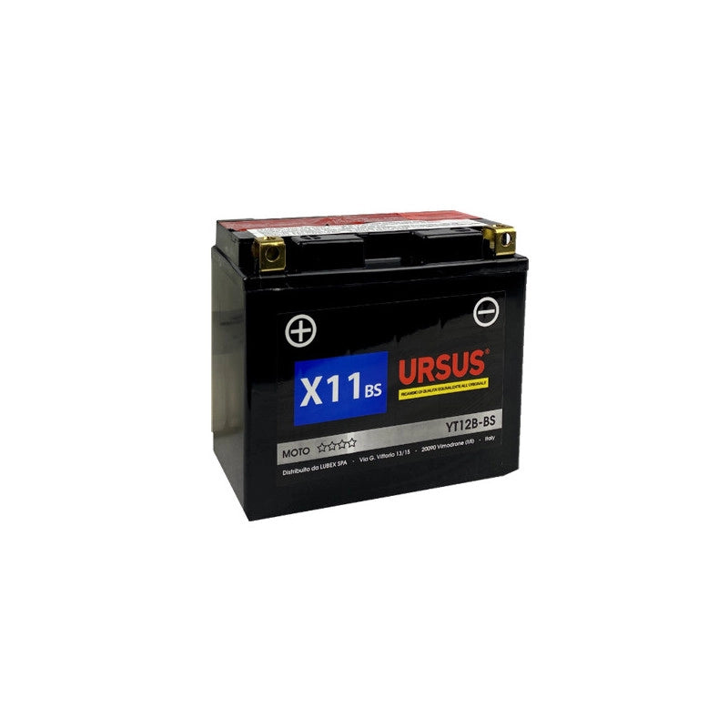 Batteria moto Ursus T12B-BS 11Ah – 12V – Alta capacità e senza manutenzione