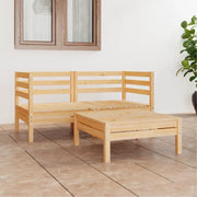 Set Divani da Giardino 3 pz in Legno Massello di Pino 3082392