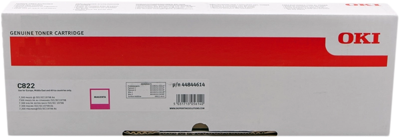ORIGINAL OKI toner magenta 44844614 C822 ~7300 Seiten
