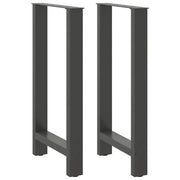 Set di 2 gambe robuste per tavolo da bar dal design moderno 50 x 90-91 cm acciaio antracite 02_0057570