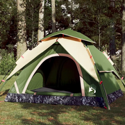 Tenda a Cupola da Campeggio 4 Persone Verde a Rilascio Rapido 4004181