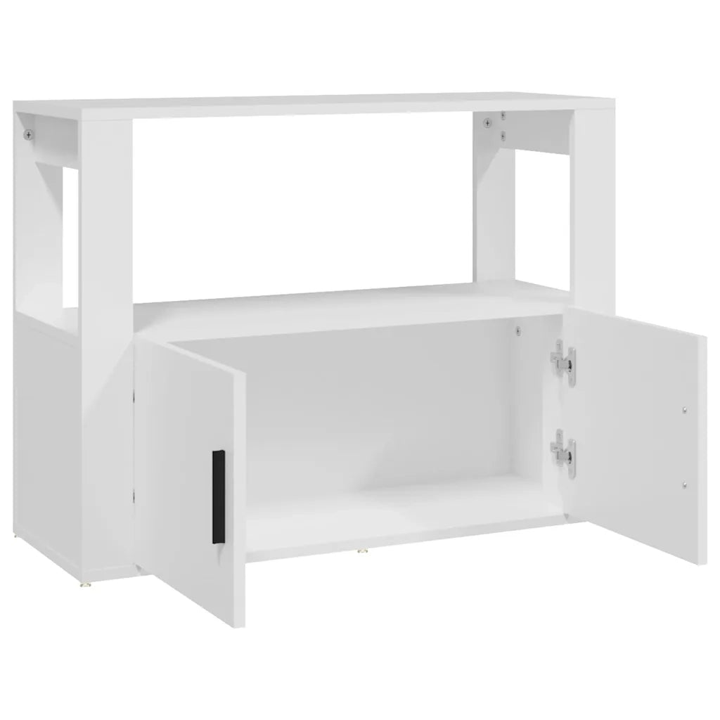 Credenza Bianca 80x30x60 cm in Legno Multistrato cod mxl 23335