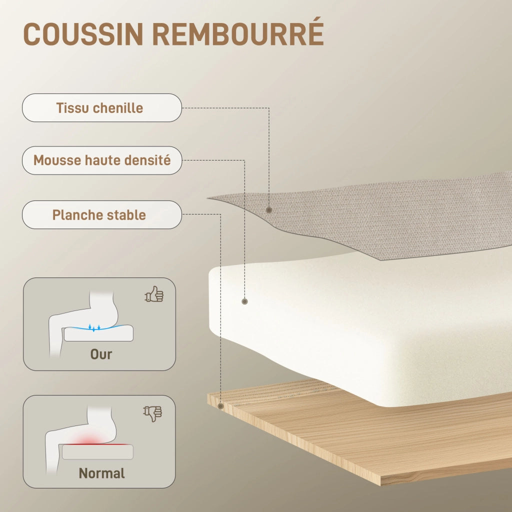 Poltrona girevole senza braccioli in tessuto boucl¨¦ ¨C zephmum ¨C crema 70x80x82cm