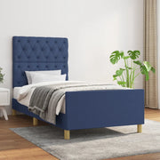 Giroletto senza Materasso-Struttura Letto Blu 80x200 cm in Tessuto 965948