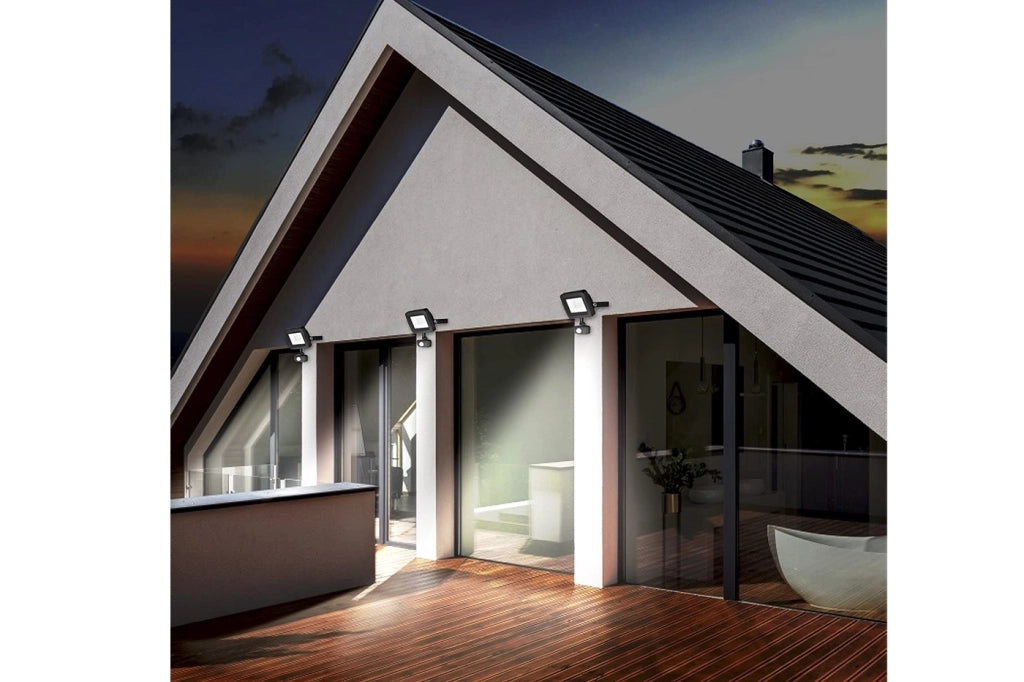 Faro LED 10W Faretto Slim Con Sensore Movimento Pir Crepuscolare ip65 - ZENCOCCO
